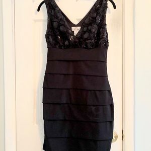 Black bodycon dress